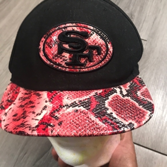 New Era “San Francisco 49ers” Adjustable Snakeskin Embossed Trucker Hat - Picture 1 of 8